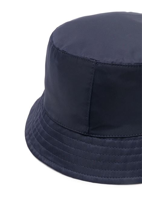 Cappello Bucket In Gabardine Blu Con Logo MONCLER ENFANT | 954-3B00012 0U282778
